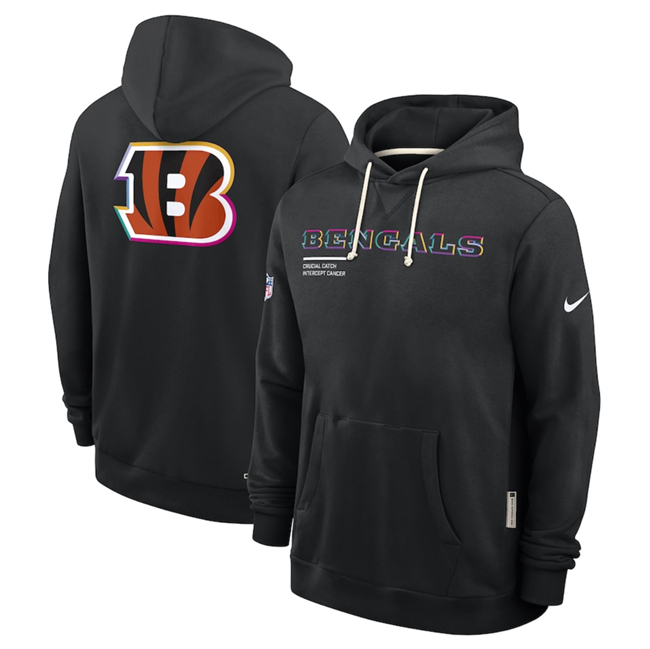 Men's Black Cincinnati Bengals 2025 Crucial Catch Club Pullover Hoodie